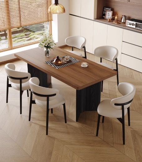 Vintage Solid Wood Dining Table & Chair Set